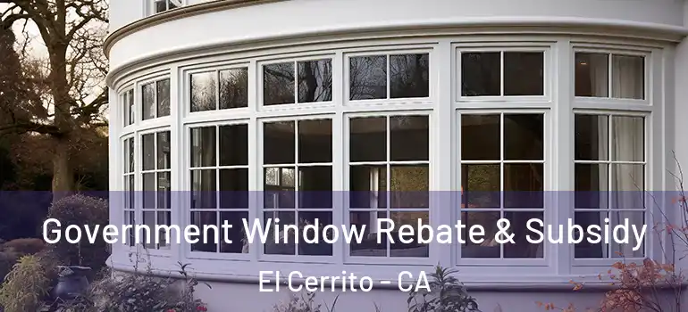  Government Window Rebate & Subsidy El Cerrito - CA